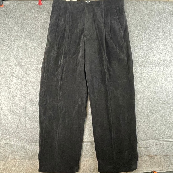 NWT Stacy Adams Mens 40x34 Wide Leg Velvet Pants Slacks Pleated Baggy Y2K Retro - Picture 1 of 9